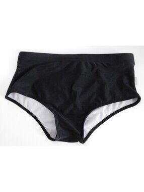 Taddlee Men's Swim Briefs Size M/L Solid Black Drawstring Swimwear